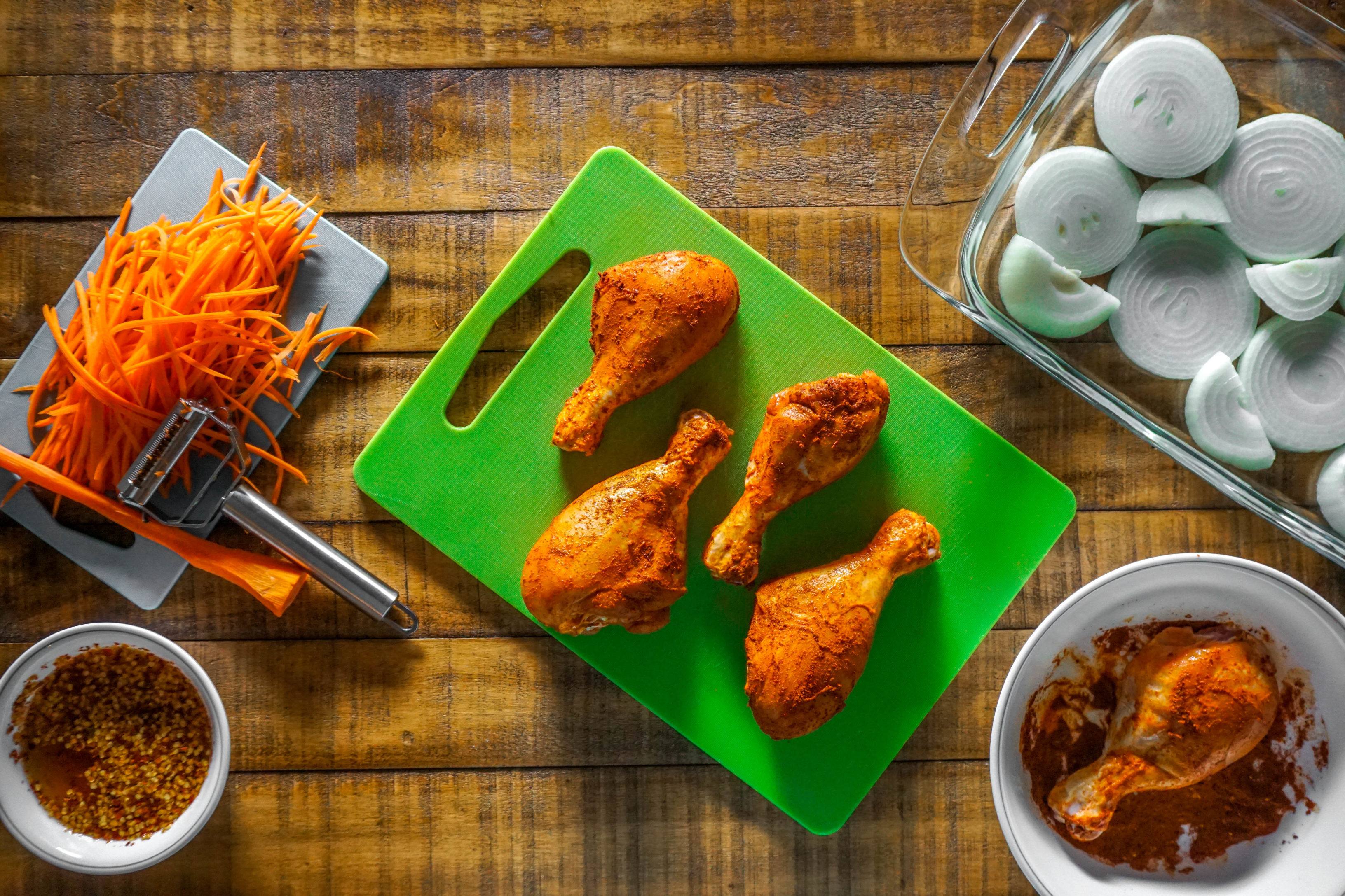 Great Recipe for an Empty refrigerator: Chicken with Carrot and Onion