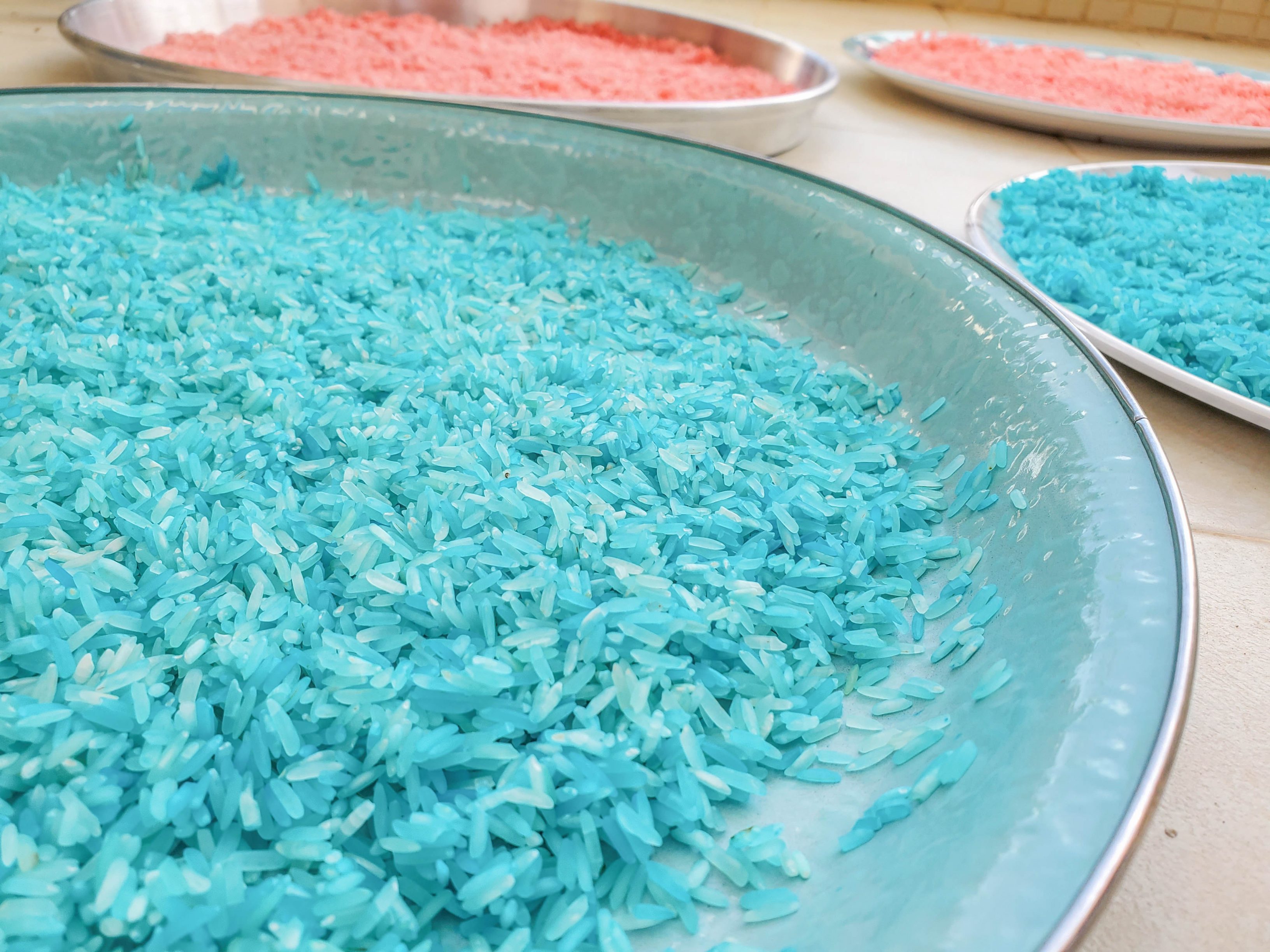 Colored Rice- New Quarantine Activity For Toddlers