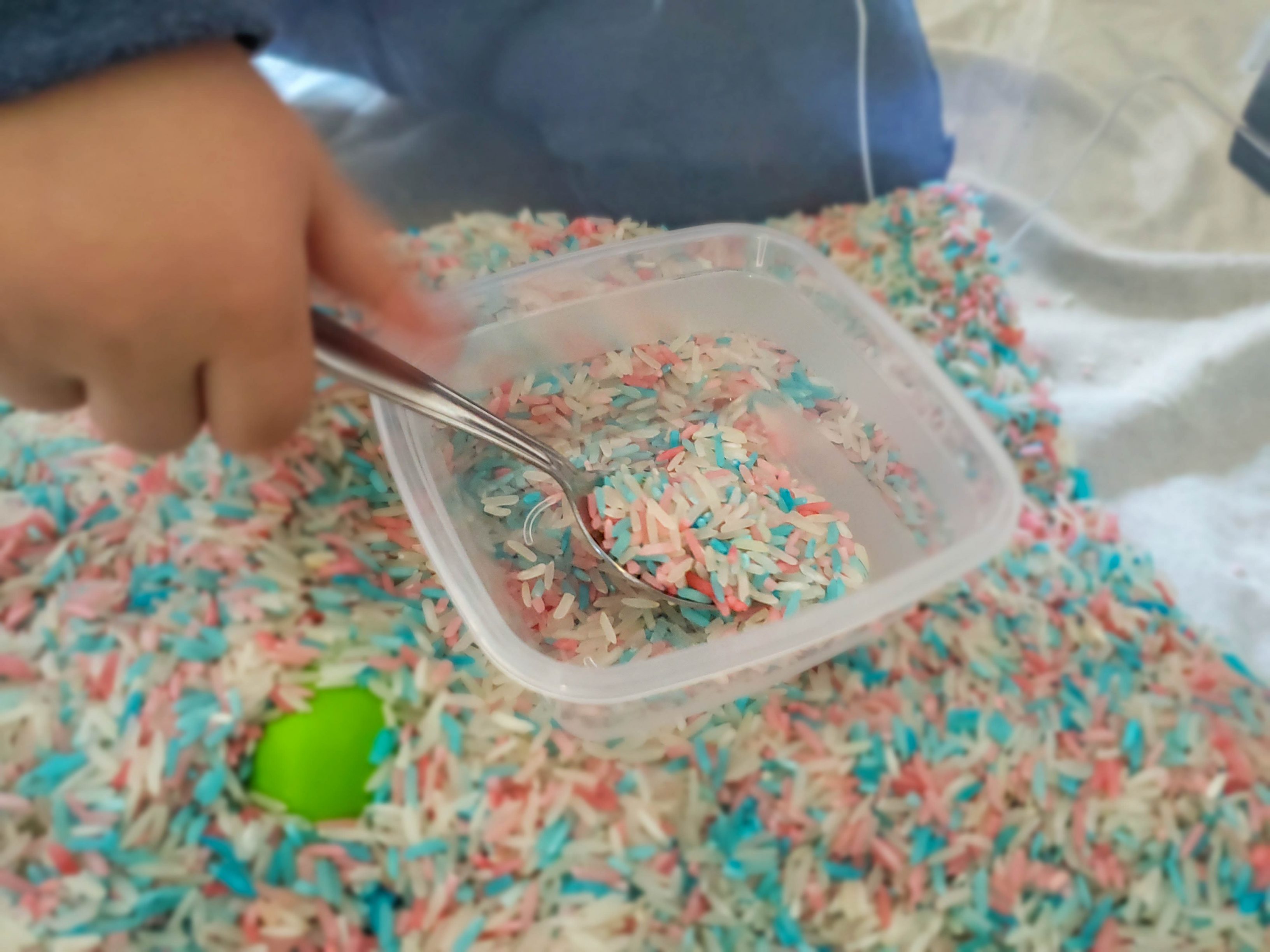 Colored Rice- New Quarantine Activity For Toddlers