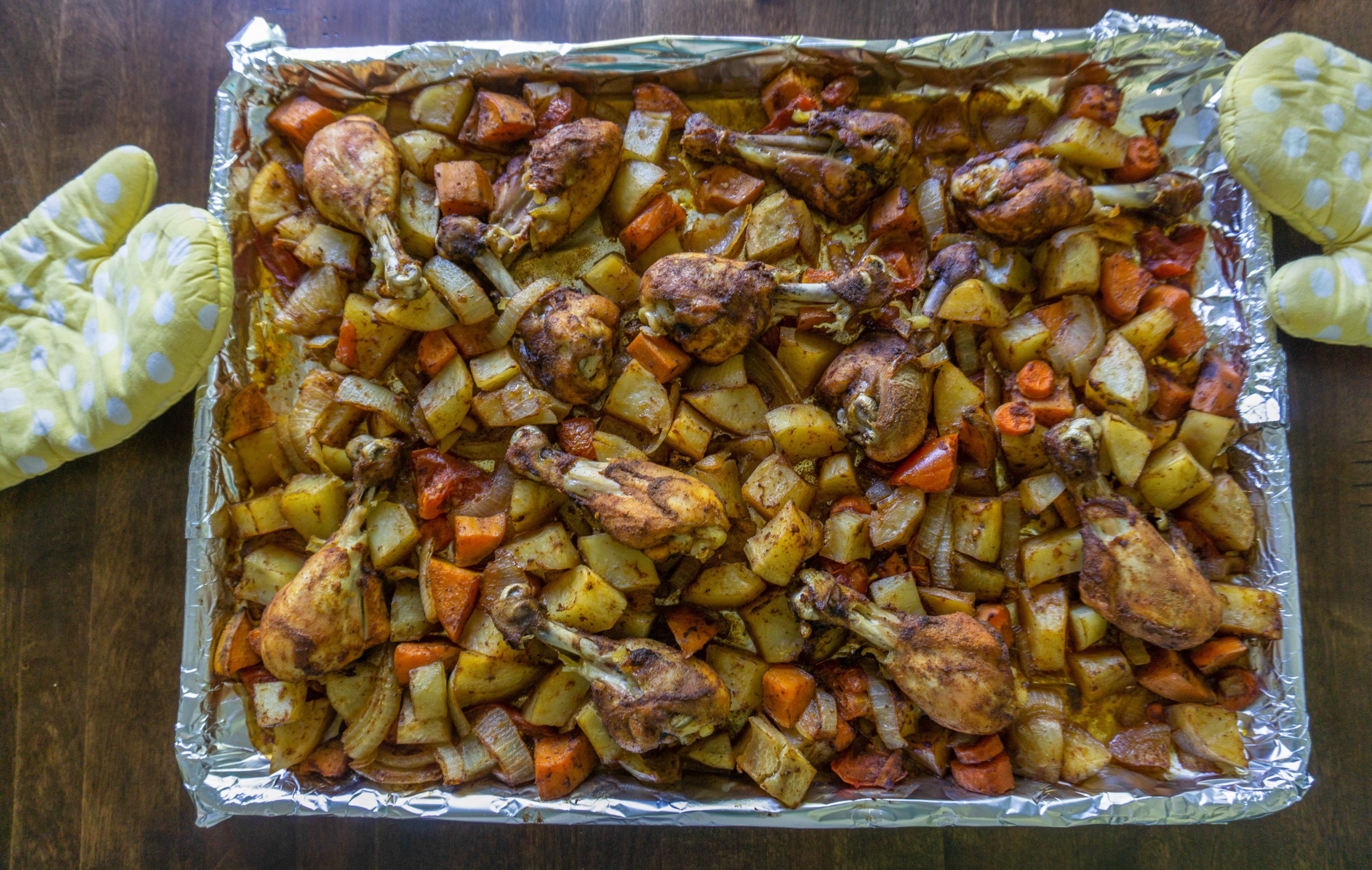 Baked Chicken With Some Veggies Recipe