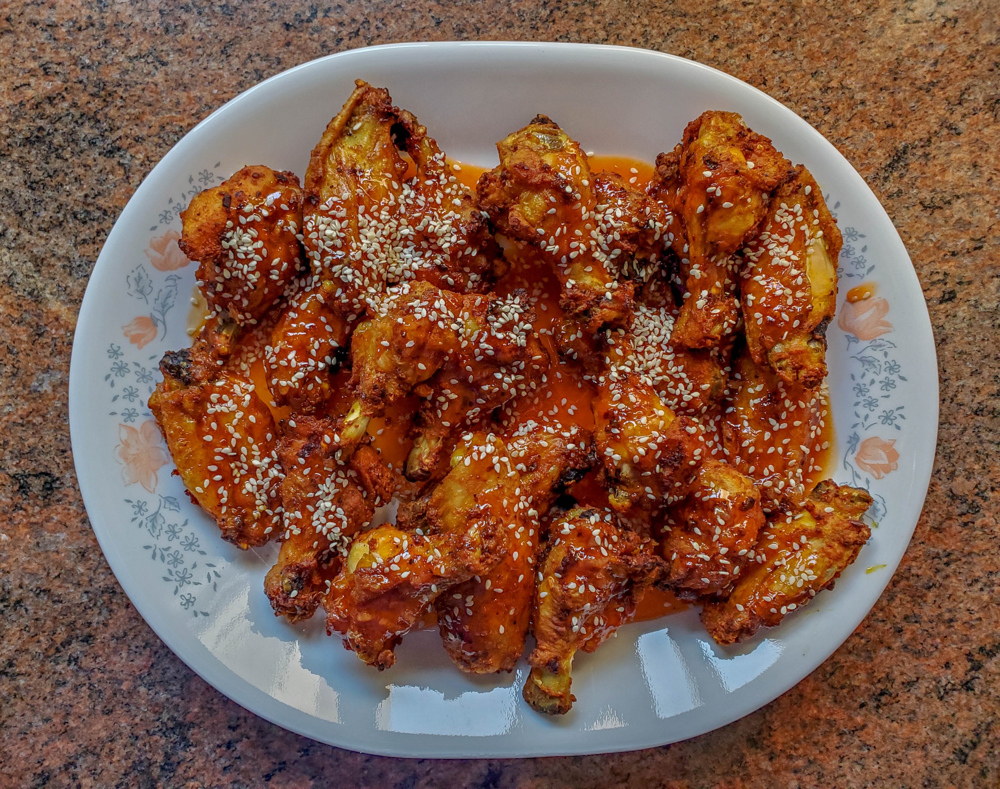 Honey and Sriracha Baked Chicken Wings