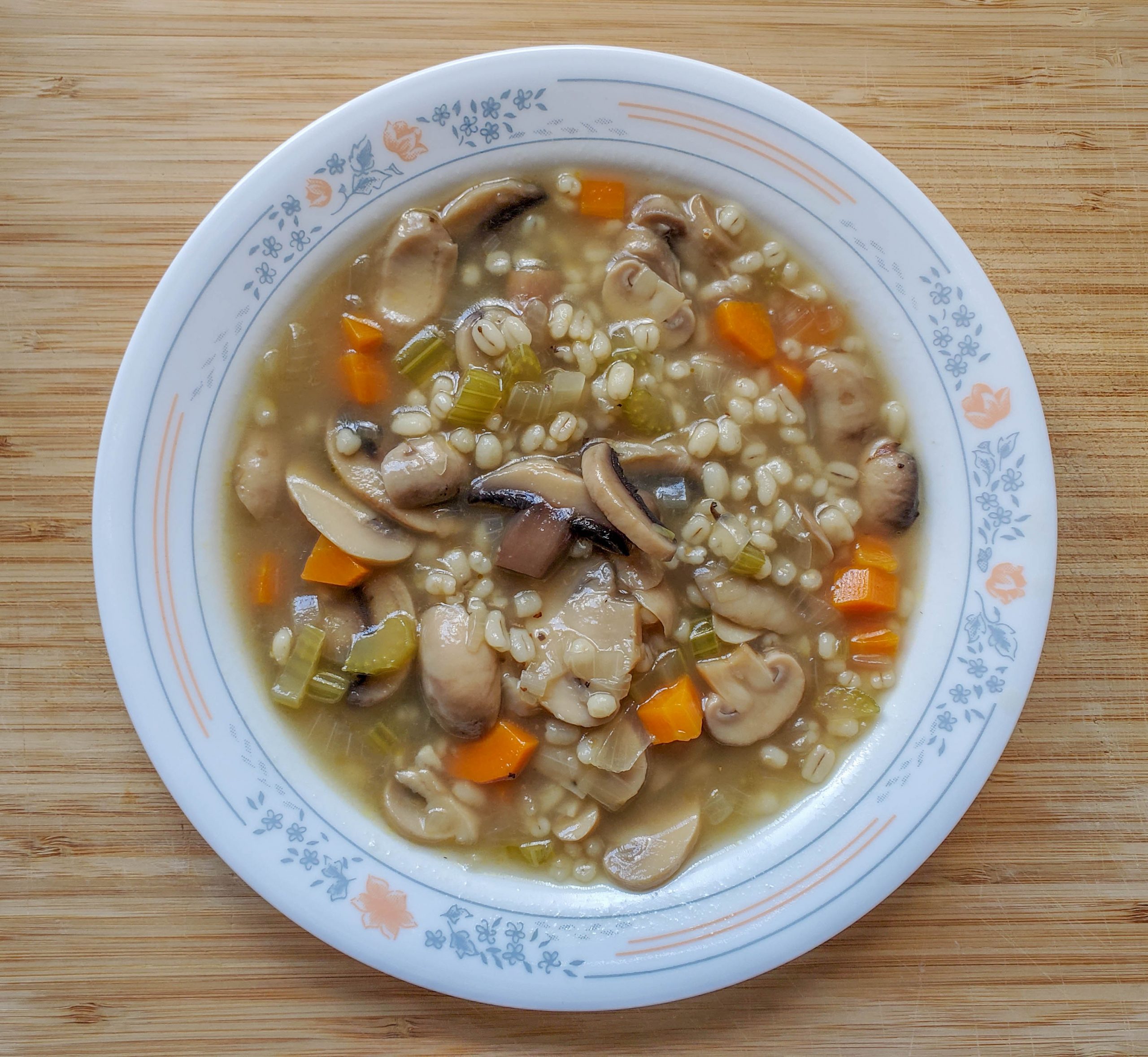 Mushrooms & Pearl Barley Soup Recipe