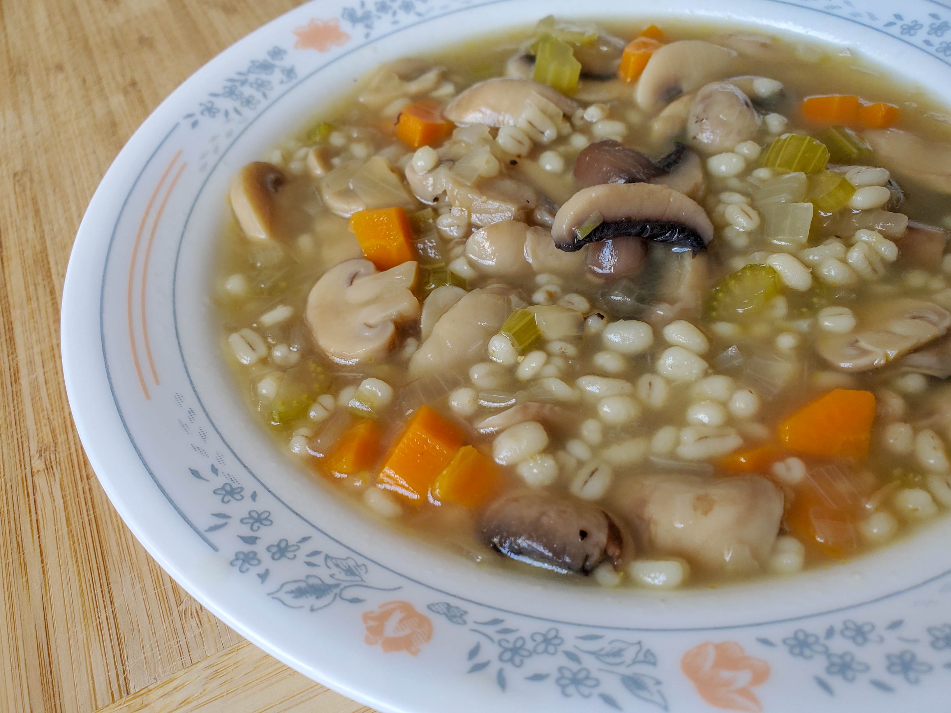 Mushroom & Pearl Barley Soup Recipe